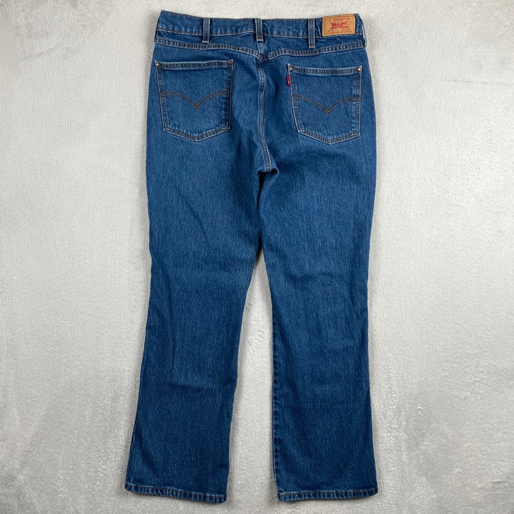 Levi's 537 Jeans Mens 34x29 Blue Denim Bootcut Stretch Western Cowboy Rodeo